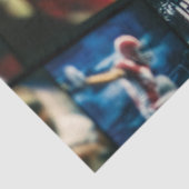 Decoupage Amerikaanse Football scherm scènes Tissuepapier (Detail)