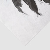 Decoupage Amerikaanse Indiaanse dame zwart wit tek Tissuepapier (Detail)