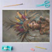 Decoupage Amerikaanse Indiase Aponi betekent vlind Tissuepapier (Craft)