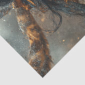 Decoupage Amerikaanse Indiase krijger vrouw op tij Tissuepapier (Detail)