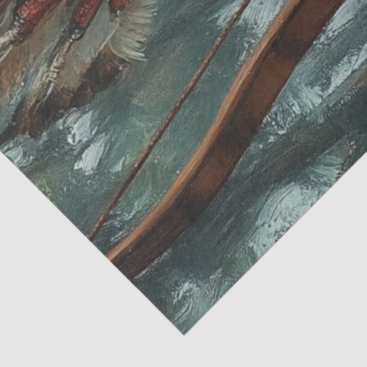 Decoupage Amerikaanse Indiase krijger vrouwen Tissuepapier (Detail)