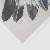 Decoupage Amerikaanse Indiase Maiden Blue Feather  Tissuepapier (Detail)