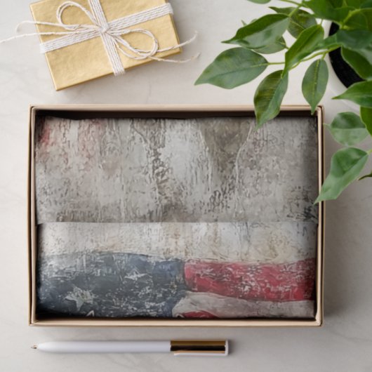 Decoupage Amerikaanse vlag Witte Paard Abstract Tissuepapier (Geschenk)