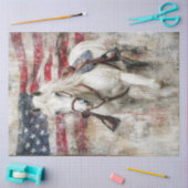 Decoupage Amerikaanse vlag Witte Paard Abstract Tissuepapier (Craft)
