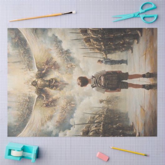 Decoupage Angelic Warrior Celestial Army Tissuepapier (Craft)