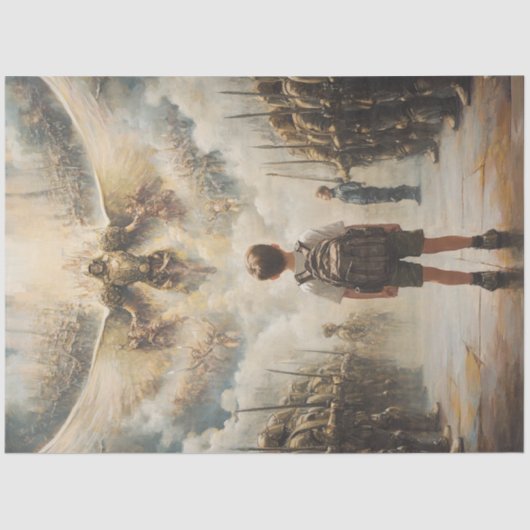 Decoupage Angelic Warrior Celestial Army Tissuepapier (Voorkant)