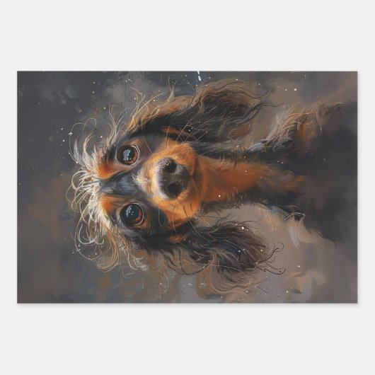 Decoupage Apocalypse Dachshund Highland Koe Inpakpapier Vel (Voorkant 2)