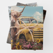 Decoupage Apocalypse Dachshund Highland Koe Inpakpapier Vel (In situ)