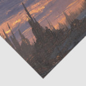 Decoupage Apocalyptic Landscape Moon Castle Tissuepapier (Detail)