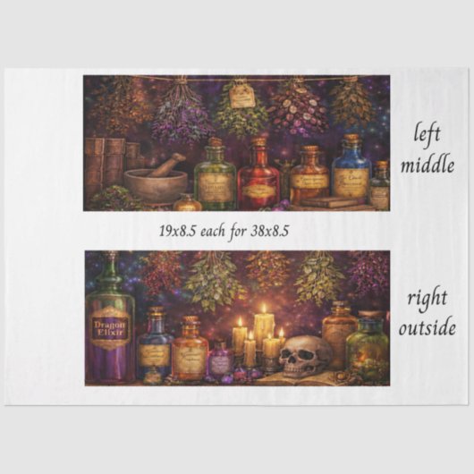 Decoupage Apotheek Bord Tissuepapier (Voorkant)