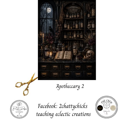 Decoupage Apotheek Toverkamer Tissuepapier