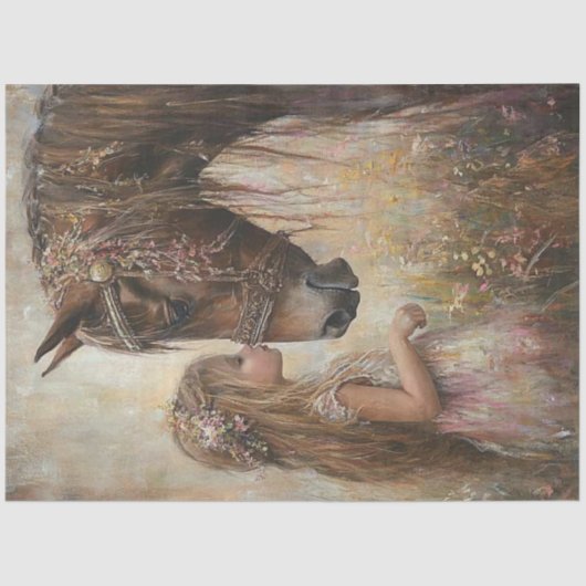 Decoupage Arabisch Paard Karis Fortune & Ella Tissuepapier (Voorkant)