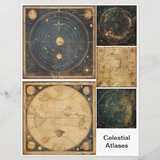 Decoupage Art Celestial Atlassen