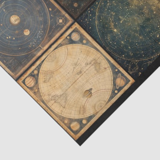 Decoupage Art Celestial Atlassen Tissuepapier (Detail)