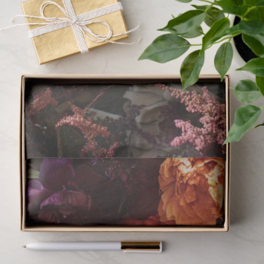 Decoupage Artistic Depiction of Skeleton & Rozen Tissuepapier (Geschenk)