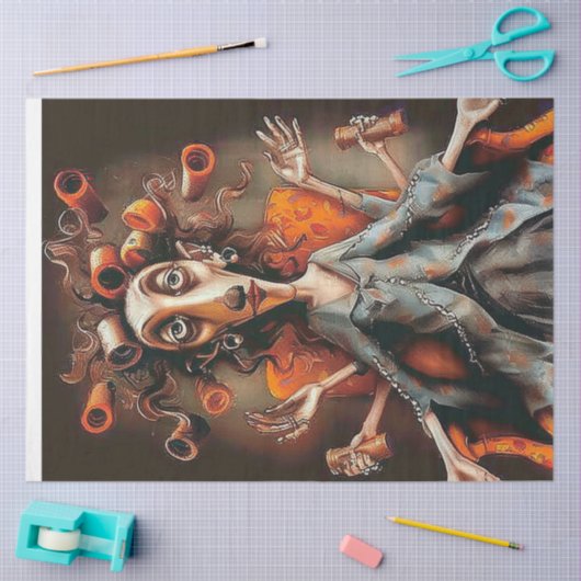 Decoupage Artistic Depiction Persoon Meerdere arme Tissuepapier (Craft)