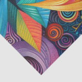 Decoupage Artistic Vibrant Swirling Pattern Guitar Tissuepapier (Detail)