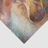 Decoupage Artistiek Intrigerend Psychedelisch Leeu Tissuepapier (Detail)