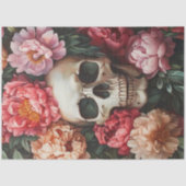 Decoupage Artistieke Afbeelding Schedelgezicht bij Tissuepapier (Voorkant)