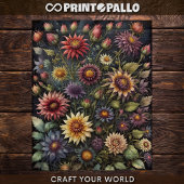 Decoupage - Assortiment magische bloemen - Tissuepapier