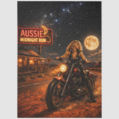 Decoupage Aussie Motorfiets Midnight Outback Rit Tissuepapier (Voorkant)