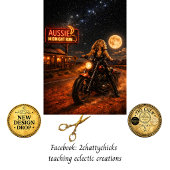 Decoupage Aussie Motorfiets Midnight Outback Rit Tissuepapier