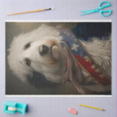 Decoupage Australische herder George Washington Tissuepapier (Craft)