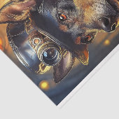 Decoupage Australische Kelpie Steampunk Tissuepapier (Detail)