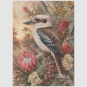 Decoupage Australische Kookaburra Inheemse Vogel Tissuepapier (Voorkant)