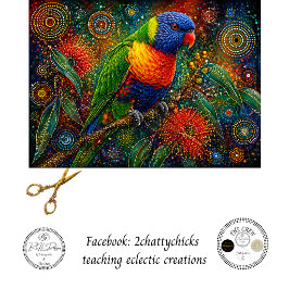 Decoupage Australische Regenboog Lorikeet Wilde Di Tissuepapier
