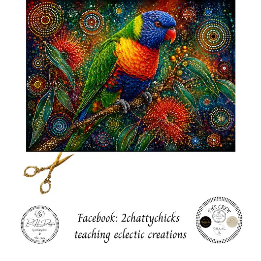 Decoupage Australische Regenboog Lorikeet Wilde Di Tissuepapier