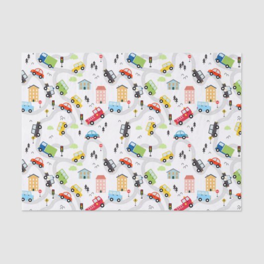 Decoupage Auto's Vrachtwagens Tissuepapier (Voorkant)