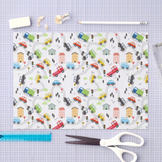 Decoupage Auto's Vrachtwagens Tissuepapier (Craft)