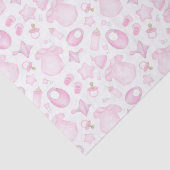 Decoupage Baby Girl Douche Roze Tissuepapier (Detail)