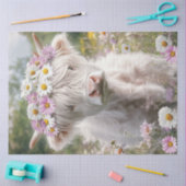 Decoupage Baby Highland Bloemrijke Roze Weiland Tissuepapier (Craft)