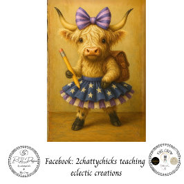 Decoupage Back School Highland Backpack Tissuepapier