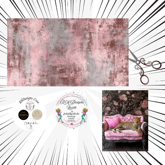 Decoupage Backdrop Textured Grays Pinks DIstressed Tissuepapier