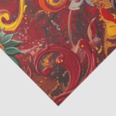 Decoupage Background Swirling Sunflower Abstract  Tissuepapier (Detail)