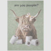 Decoupage Badkamer Highland Ben je aan het poepen? Tissuepapier (Voorkant)