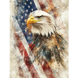 Decoupage Bald Eagle Amerikaanse vlag Pride Tissuepapier