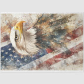 Decoupage Bald Eagle Amerikaanse vlag Pride Tissuepapier (Voorkant)