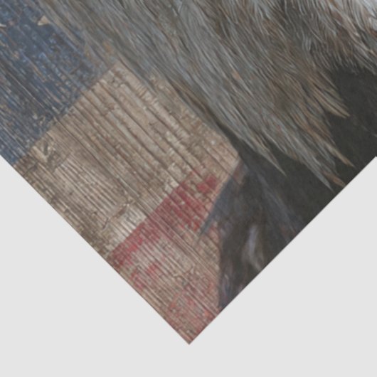 Decoupage Bald Eagle verweerde Amerikaanse vlag Tissuepapier (Detail)