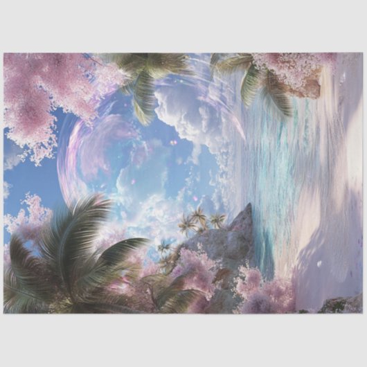 Decoupage Beach Paradise Fantasy Hot Day of Summer Tissuepapier (Voorkant)