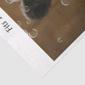 Decoupage Bear Cub Bubble Bath 16x20 Canvas Tissuepapier (Detail)