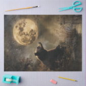 Decoupage Beer nachtscène in volle maan Tissuepapier (Craft)