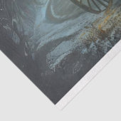 Decoupage begrafeniswagen bij Gothic Manor Tissuepapier (Detail)