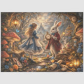 Decoupage Betoverd Bosmeisje & Konijn Tissuepapier (Voorkant)