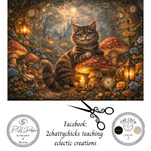 Decoupage Betoverd Woud Kat Tissuepapier