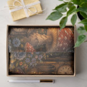 Decoupage Betoverde Paddenstoel Klok Tuin Tissuepapier (Geschenk)