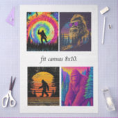 Decoupage Bigfoot voor 8 x 10 canvas Tissuepapier (Craft)
